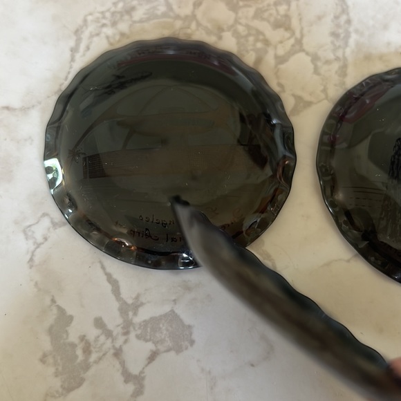 Vintage cocktail glass coasters tinker dishes set of 3 - Picture 16 of 16